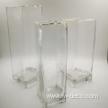 Creative geometry glass vase transparent flower arrangement